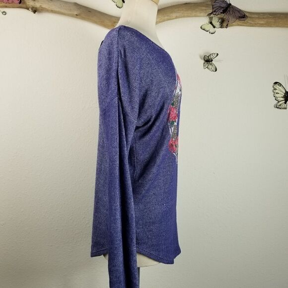 Recycled Karma long sleeved henley floral print - Picture 4 of 7